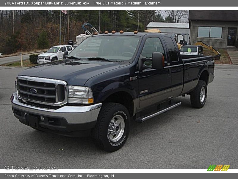 True Blue Metallic / Medium Parchment 2004 Ford F350 Super Duty Lariat SuperCab 4x4