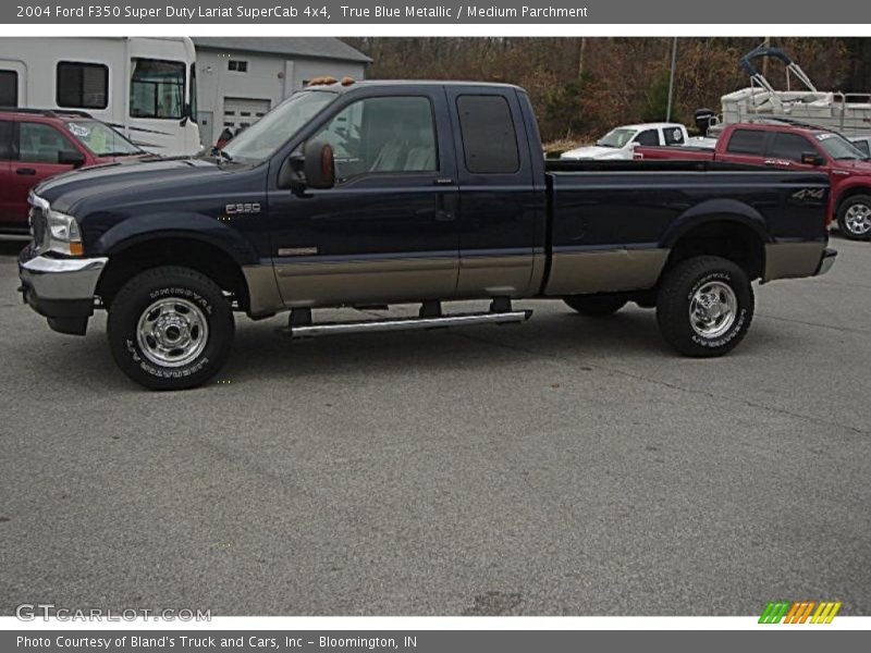True Blue Metallic / Medium Parchment 2004 Ford F350 Super Duty Lariat SuperCab 4x4
