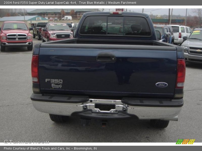 True Blue Metallic / Medium Parchment 2004 Ford F350 Super Duty Lariat SuperCab 4x4