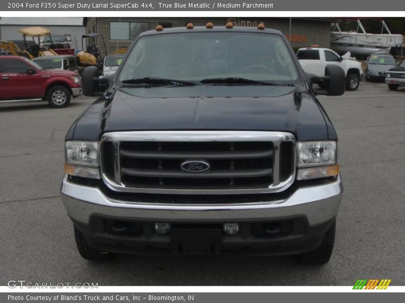 True Blue Metallic / Medium Parchment 2004 Ford F350 Super Duty Lariat SuperCab 4x4