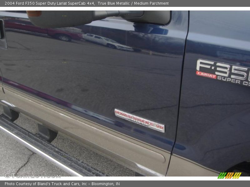 True Blue Metallic / Medium Parchment 2004 Ford F350 Super Duty Lariat SuperCab 4x4