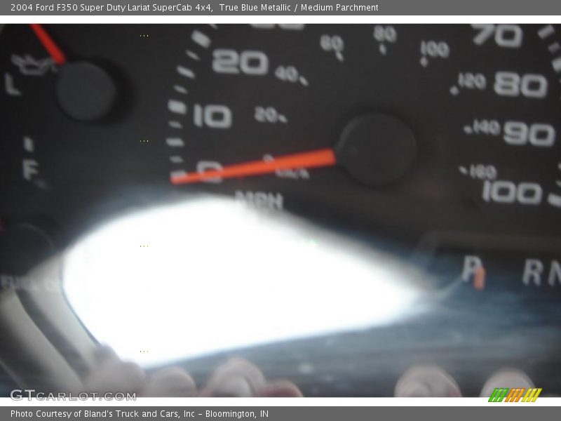 True Blue Metallic / Medium Parchment 2004 Ford F350 Super Duty Lariat SuperCab 4x4