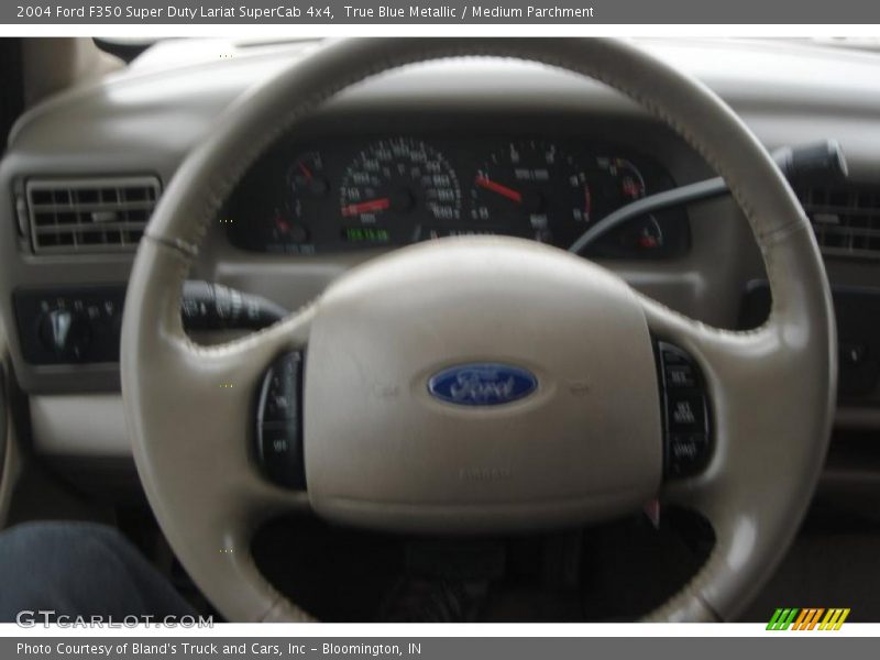 True Blue Metallic / Medium Parchment 2004 Ford F350 Super Duty Lariat SuperCab 4x4
