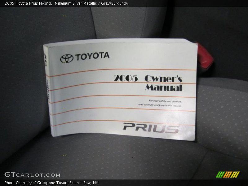 Millenium Silver Metallic / Gray/Burgundy 2005 Toyota Prius Hybrid