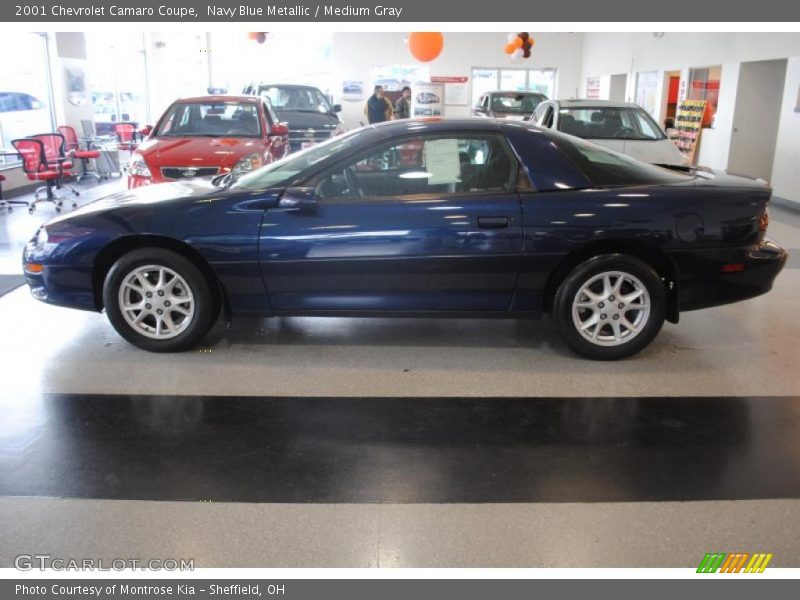 Navy Blue Metallic / Medium Gray 2001 Chevrolet Camaro Coupe