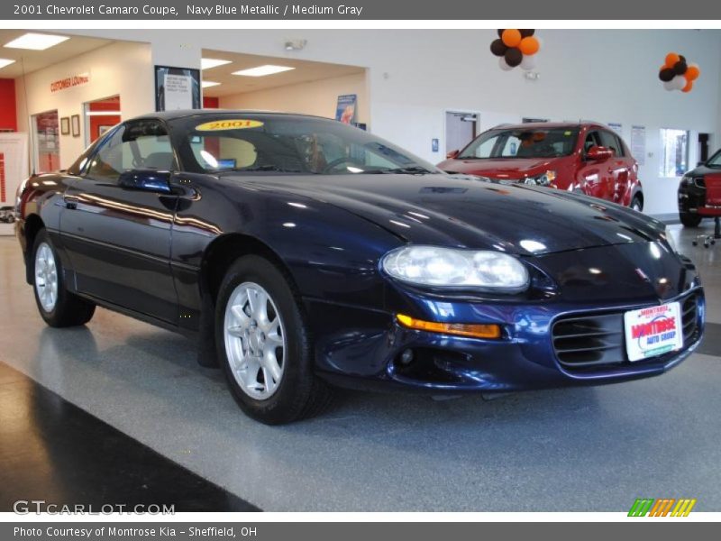 Navy Blue Metallic / Medium Gray 2001 Chevrolet Camaro Coupe