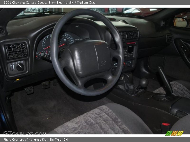 Navy Blue Metallic / Medium Gray 2001 Chevrolet Camaro Coupe