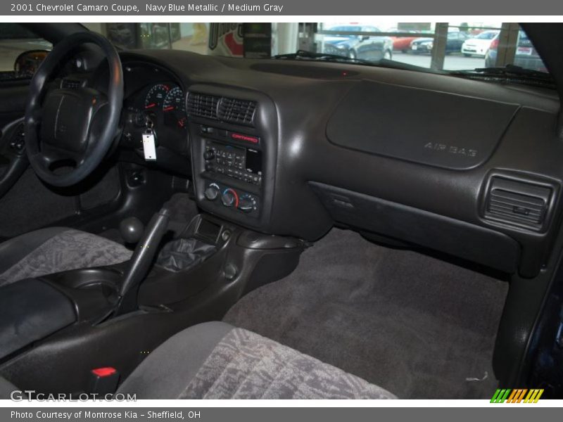 Navy Blue Metallic / Medium Gray 2001 Chevrolet Camaro Coupe