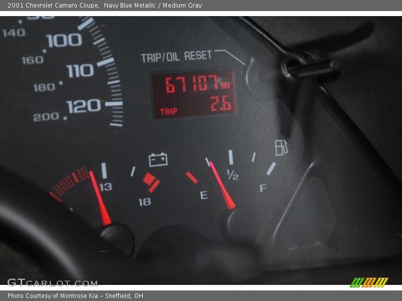 Navy Blue Metallic / Medium Gray 2001 Chevrolet Camaro Coupe