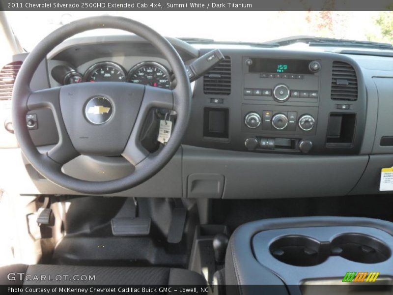 Summit White / Dark Titanium 2011 Chevrolet Silverado 2500HD Extended Cab 4x4