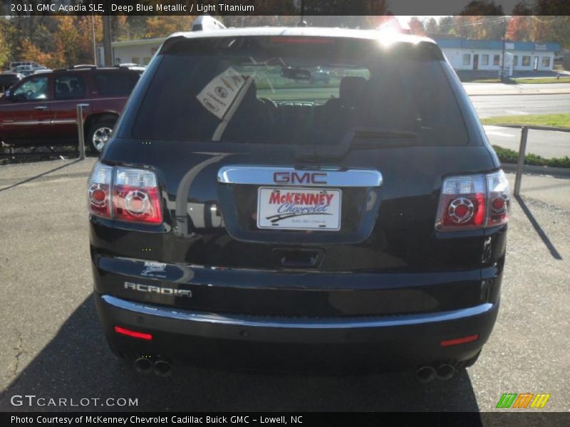 Deep Blue Metallic / Light Titanium 2011 GMC Acadia SLE