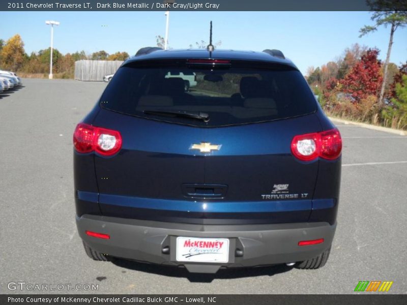 Dark Blue Metallic / Dark Gray/Light Gray 2011 Chevrolet Traverse LT