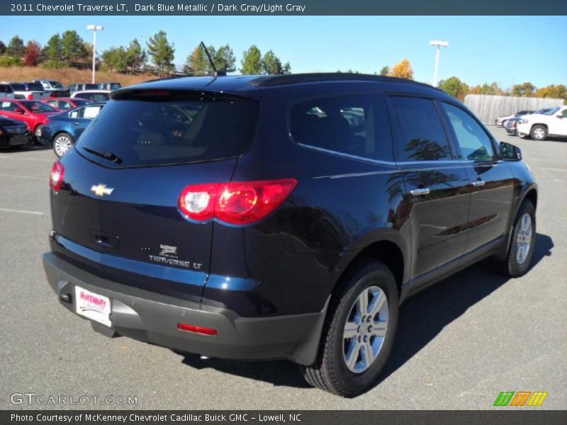 Dark Blue Metallic / Dark Gray/Light Gray 2011 Chevrolet Traverse LT