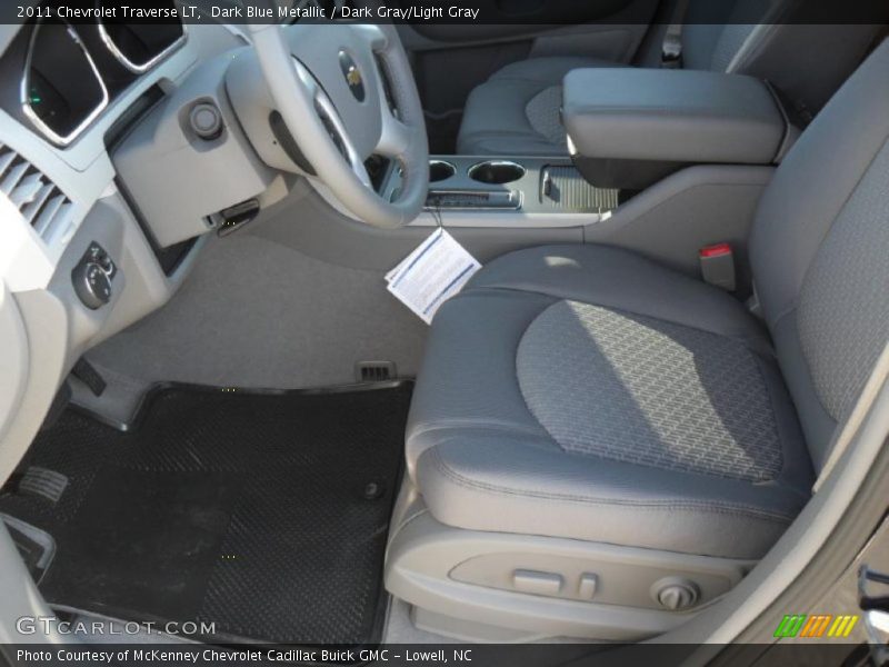 Dark Blue Metallic / Dark Gray/Light Gray 2011 Chevrolet Traverse LT