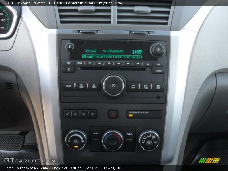 Dark Blue Metallic / Dark Gray/Light Gray 2011 Chevrolet Traverse LT