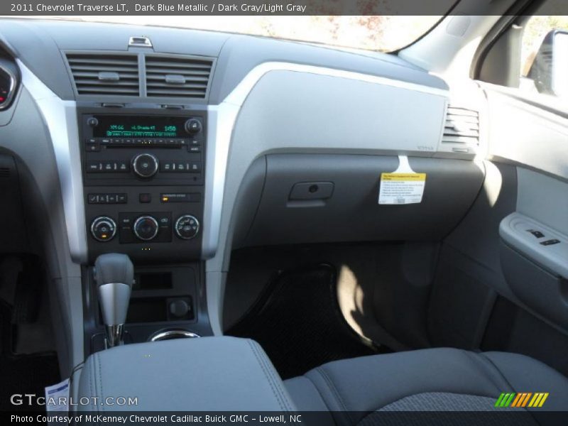 Dark Blue Metallic / Dark Gray/Light Gray 2011 Chevrolet Traverse LT