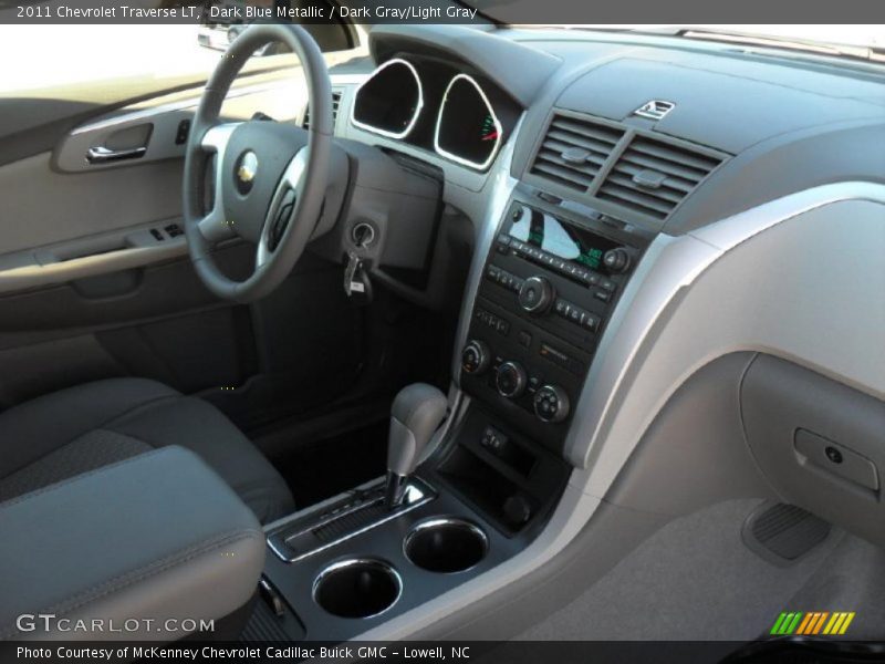 Dark Blue Metallic / Dark Gray/Light Gray 2011 Chevrolet Traverse LT