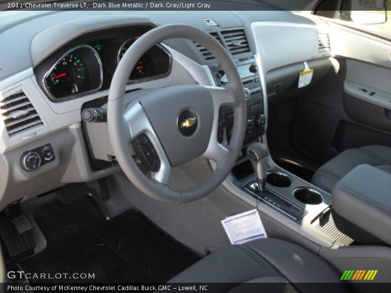 Dark Blue Metallic / Dark Gray/Light Gray 2011 Chevrolet Traverse LT