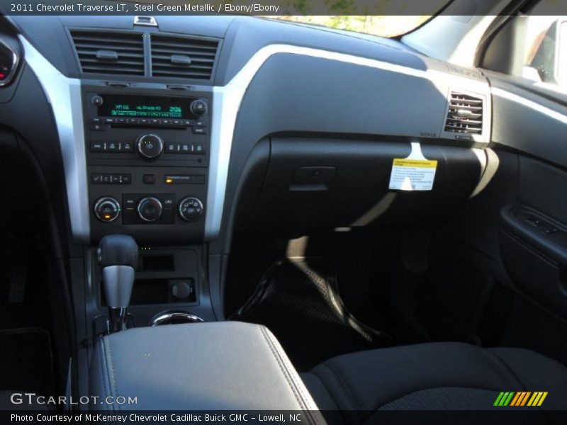 Steel Green Metallic / Ebony/Ebony 2011 Chevrolet Traverse LT