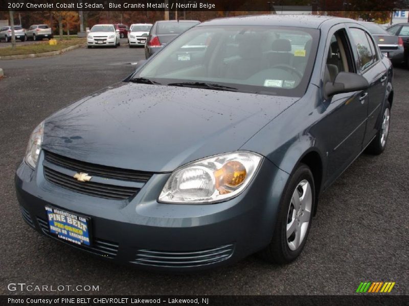 Blue Granite Metallic / Neutral Beige 2007 Chevrolet Cobalt LS Sedan