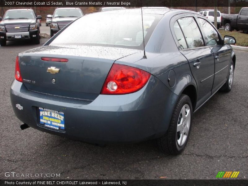 Blue Granite Metallic / Neutral Beige 2007 Chevrolet Cobalt LS Sedan