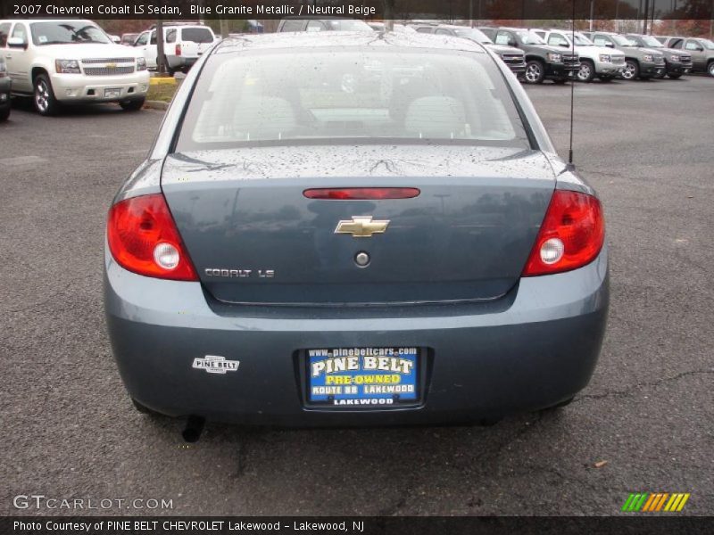 Blue Granite Metallic / Neutral Beige 2007 Chevrolet Cobalt LS Sedan