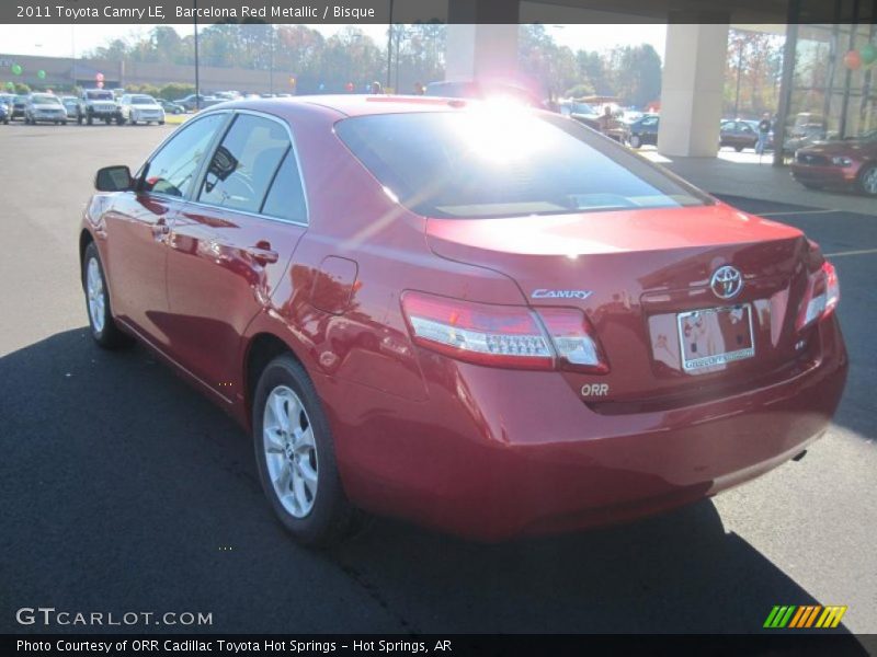 Barcelona Red Metallic / Bisque 2011 Toyota Camry LE