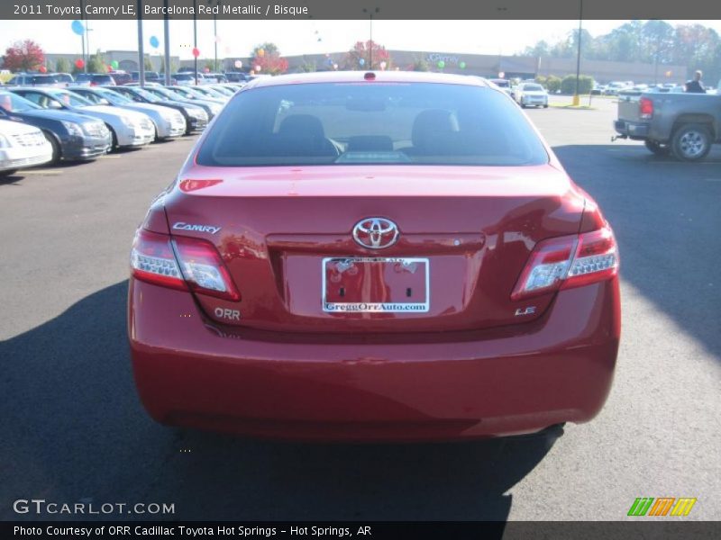 Barcelona Red Metallic / Bisque 2011 Toyota Camry LE