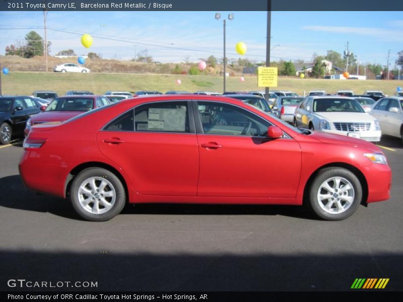 Barcelona Red Metallic / Bisque 2011 Toyota Camry LE