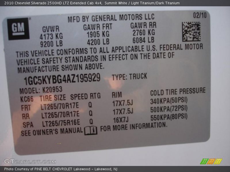 Summit White / Light Titanium/Dark Titanium 2010 Chevrolet Silverado 2500HD LTZ Extended Cab 4x4