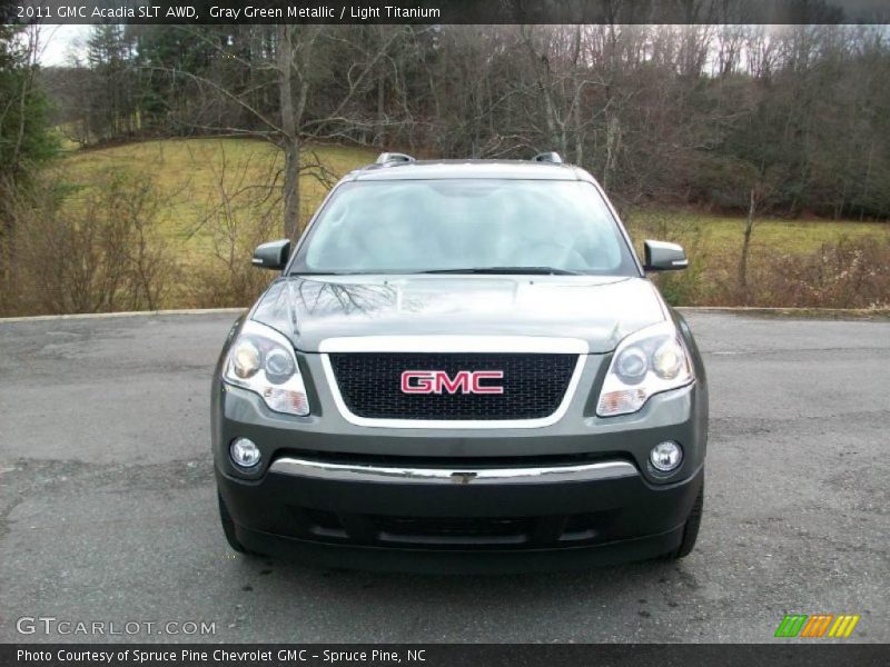 Gray Green Metallic / Light Titanium 2011 GMC Acadia SLT AWD
