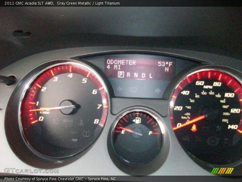 Gray Green Metallic / Light Titanium 2011 GMC Acadia SLT AWD