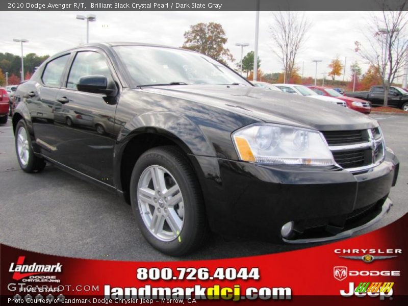 Brilliant Black Crystal Pearl / Dark Slate Gray 2010 Dodge Avenger R/T
