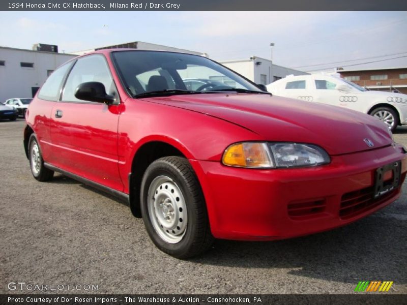 Milano Red / Dark Grey 1994 Honda Civic CX Hatchback