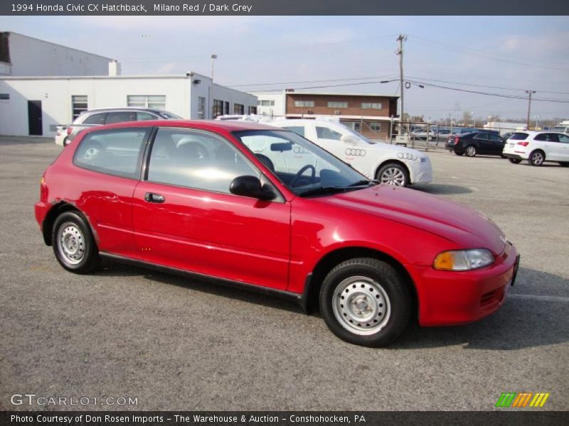 Milano Red / Dark Grey 1994 Honda Civic CX Hatchback