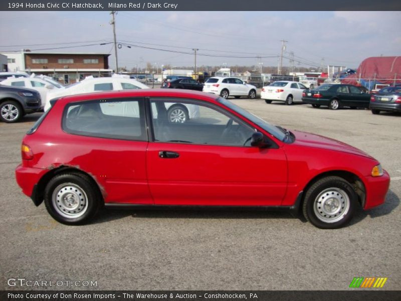 Milano Red / Dark Grey 1994 Honda Civic CX Hatchback