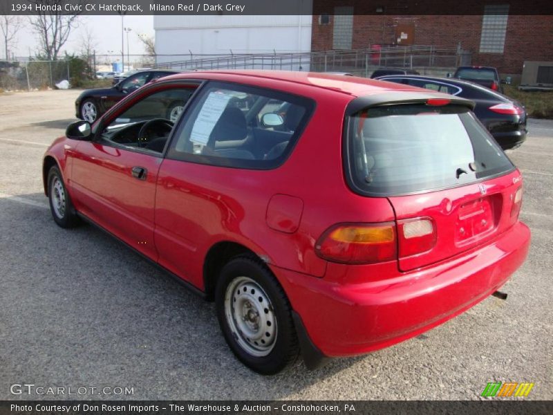 Milano Red / Dark Grey 1994 Honda Civic CX Hatchback