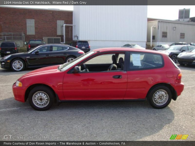Milano Red / Dark Grey 1994 Honda Civic CX Hatchback