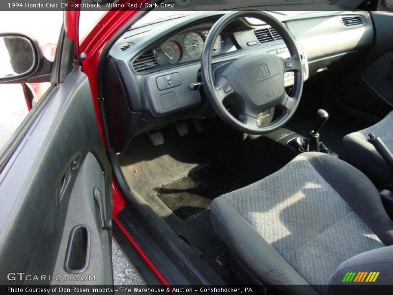 Milano Red / Dark Grey 1994 Honda Civic CX Hatchback