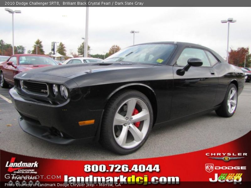 Brilliant Black Crystal Pearl / Dark Slate Gray 2010 Dodge Challenger SRT8