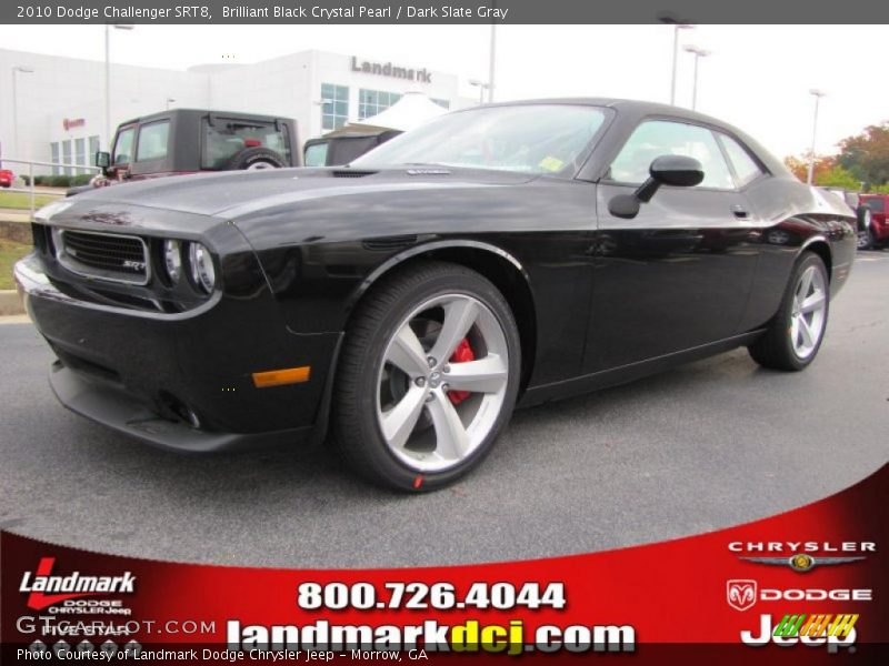 Brilliant Black Crystal Pearl / Dark Slate Gray 2010 Dodge Challenger SRT8
