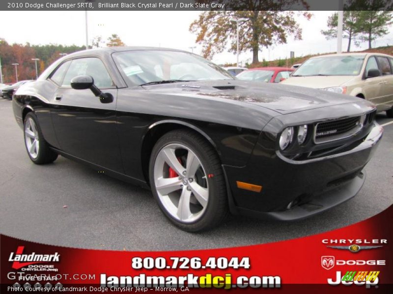 Brilliant Black Crystal Pearl / Dark Slate Gray 2010 Dodge Challenger SRT8