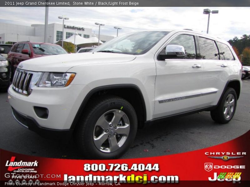 Stone White / Black/Light Frost Beige 2011 Jeep Grand Cherokee Limited