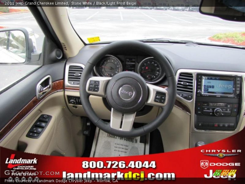 Stone White / Black/Light Frost Beige 2011 Jeep Grand Cherokee Limited