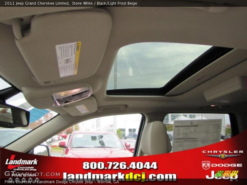 Stone White / Black/Light Frost Beige 2011 Jeep Grand Cherokee Limited