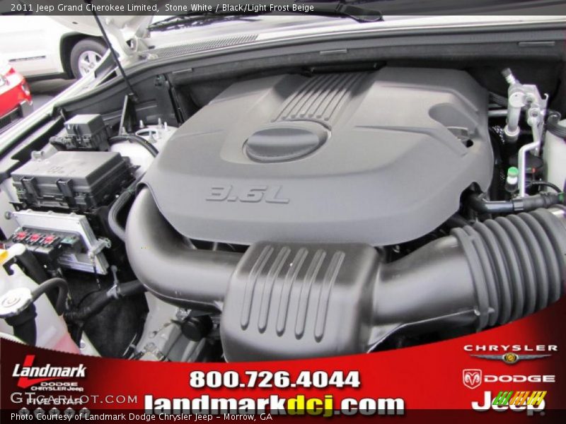 Stone White / Black/Light Frost Beige 2011 Jeep Grand Cherokee Limited