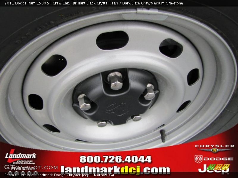 Brilliant Black Crystal Pearl / Dark Slate Gray/Medium Graystone 2011 Dodge Ram 1500 ST Crew Cab