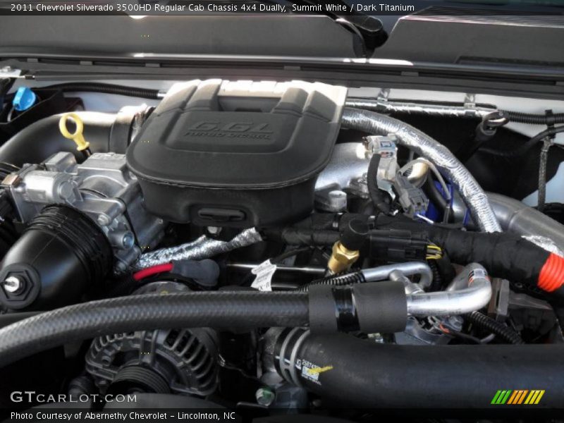 Summit White / Dark Titanium 2011 Chevrolet Silverado 3500HD Regular Cab Chassis 4x4 Dually