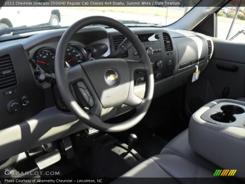 Summit White / Dark Titanium 2011 Chevrolet Silverado 3500HD Regular Cab Chassis 4x4 Dually