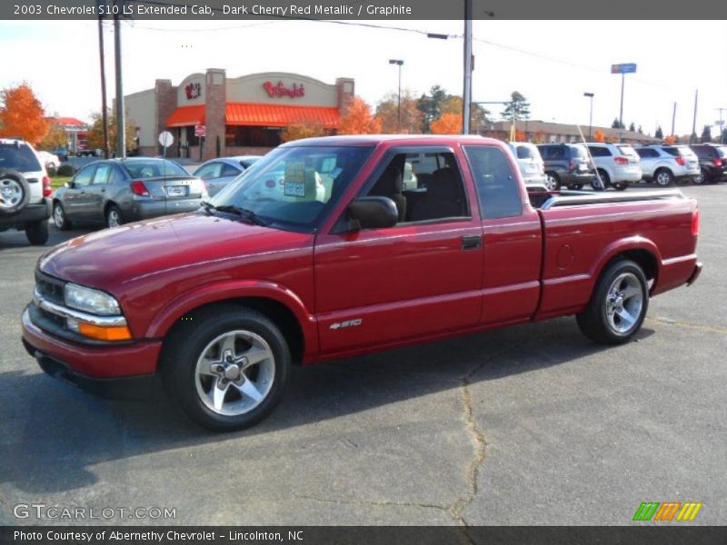 Dark Cherry Red Metallic / Graphite 2003 Chevrolet S10 LS Extended Cab